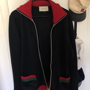 Gucci GG web zip up jacket
